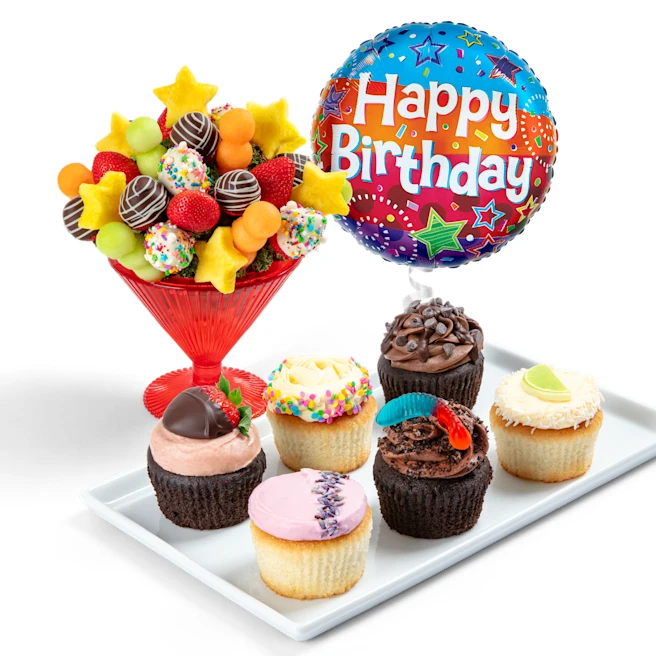 Birthday Wish-tini® & Cupcake Gift Set