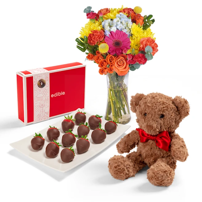 Bobbi's Big Celebration Gift Set and Bouquet
