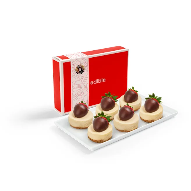 Chocolate-Covered Strawberry Cheesecake Box