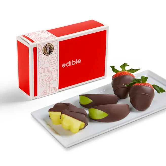 Chocolate Dipped Strawberries, Apples & Pineapple Box