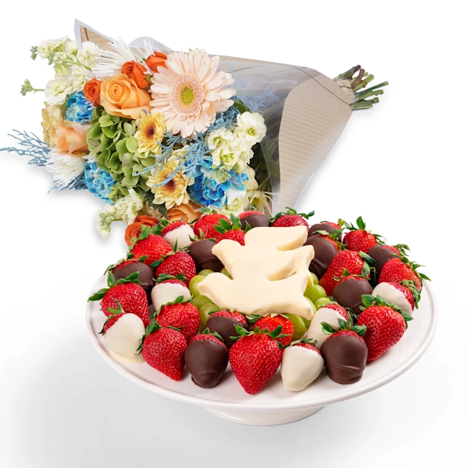 Sincerest Sympathy Chocolate & Fruit Platter